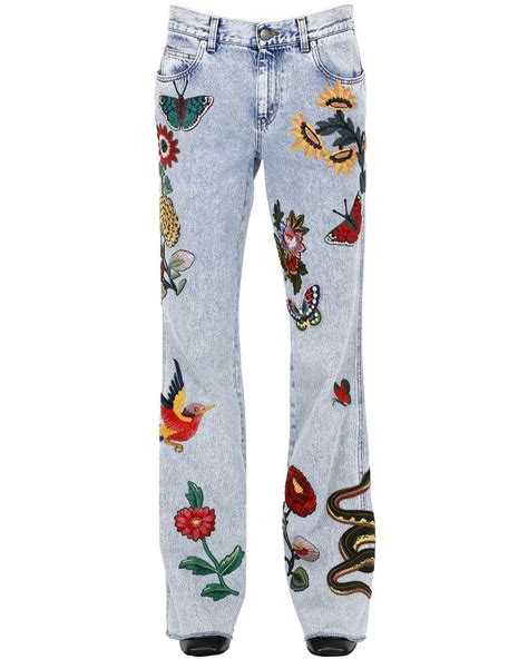 embroidered gucci patch jeans instagram|gucci jeans for women.